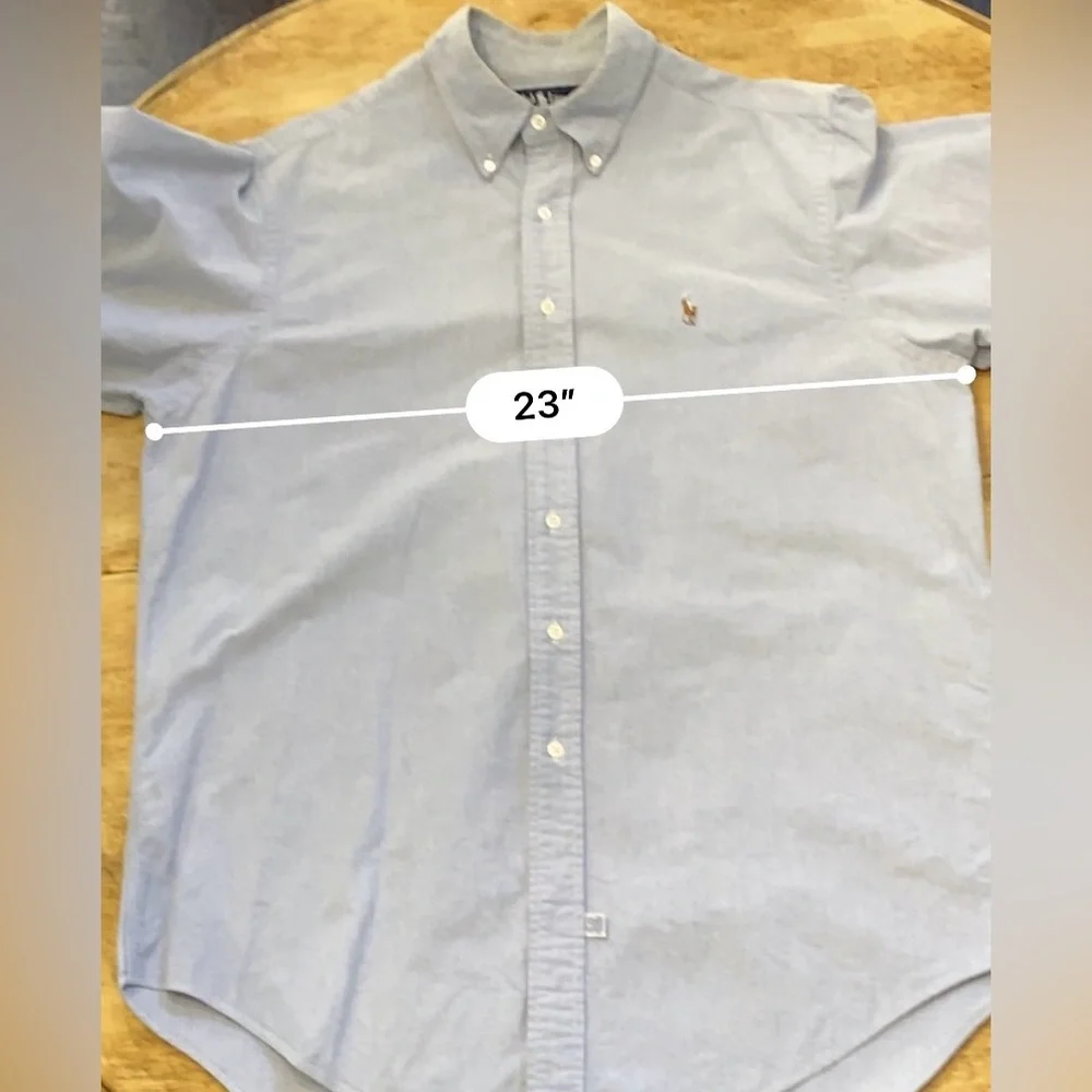 Polo by Ralph Lauren Men’s Size‎ 161/2-34 Blue Iconic Oxford Shirt